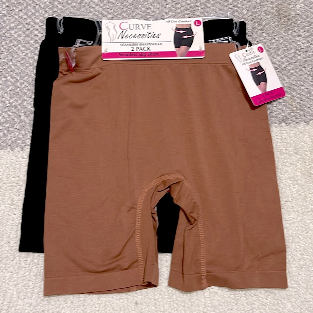 NWT- Curve Necessities- L & XL. 2 Pack seamless slip shaping shorts